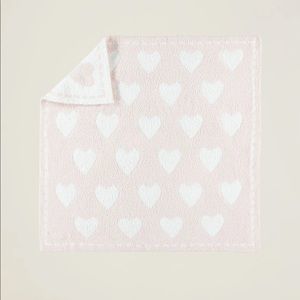 Barefoot Dreams Baby Blanket Pink & White Hearts